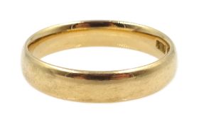 18ct gold wedding band, Birmingham 1921, approx 4.