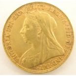 Queen Victoria 1894 gold full sovereign