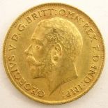 King George V 1911 gold half sovereign