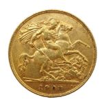 1908 gold half sovereign