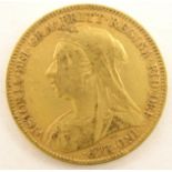 Queen Victoria 1897 gold half sovereign