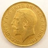 King George V 1913 gold half sovereign