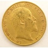 King Edward VII 1909 gold half sovereign