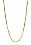 9ct gold byzantine link necklace hallmarked, approx 14.