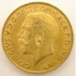 King George V 1911 gold full sovereign