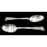 William IV silver serving spoon, Kings pattern by William Chawner II, London 1830,