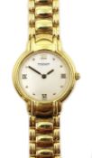 Tissot ladies's 18ct gold quartz bracelet wristwatch, mother of pearl dial No.T73.3.107.