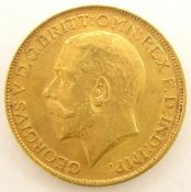 King George V 1911 gold full sovereign