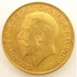 King George V 1911 gold full sovereign