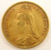 Queen Victoria 1892 gold half sovereign,