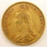 Queen Victoria 1892 gold half sovereign,