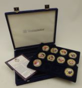 Collection of gold-plated 'The Royal Wedding April 29th 2011' coins,