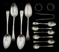 Silver serving spoon Old English pattern by Richard Crossley, London 1783,