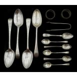 Silver serving spoon Old English pattern by Richard Crossley, London 1783,