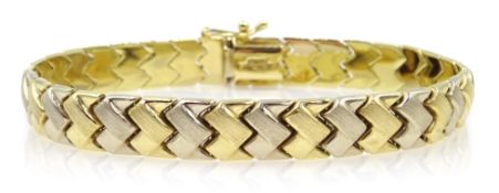 14ct gold link bracelet, stamped Aurafin14K Turkey, approx 11.