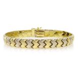 14ct gold link bracelet, stamped Aurafin14K Turkey, approx 11.