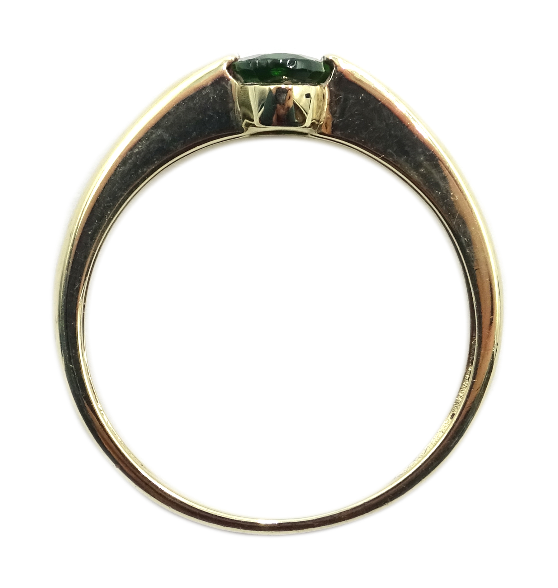 9ct gold oval green tourmaline ring, hallmarked Condition Report Approx 1. - Image 3 of 3