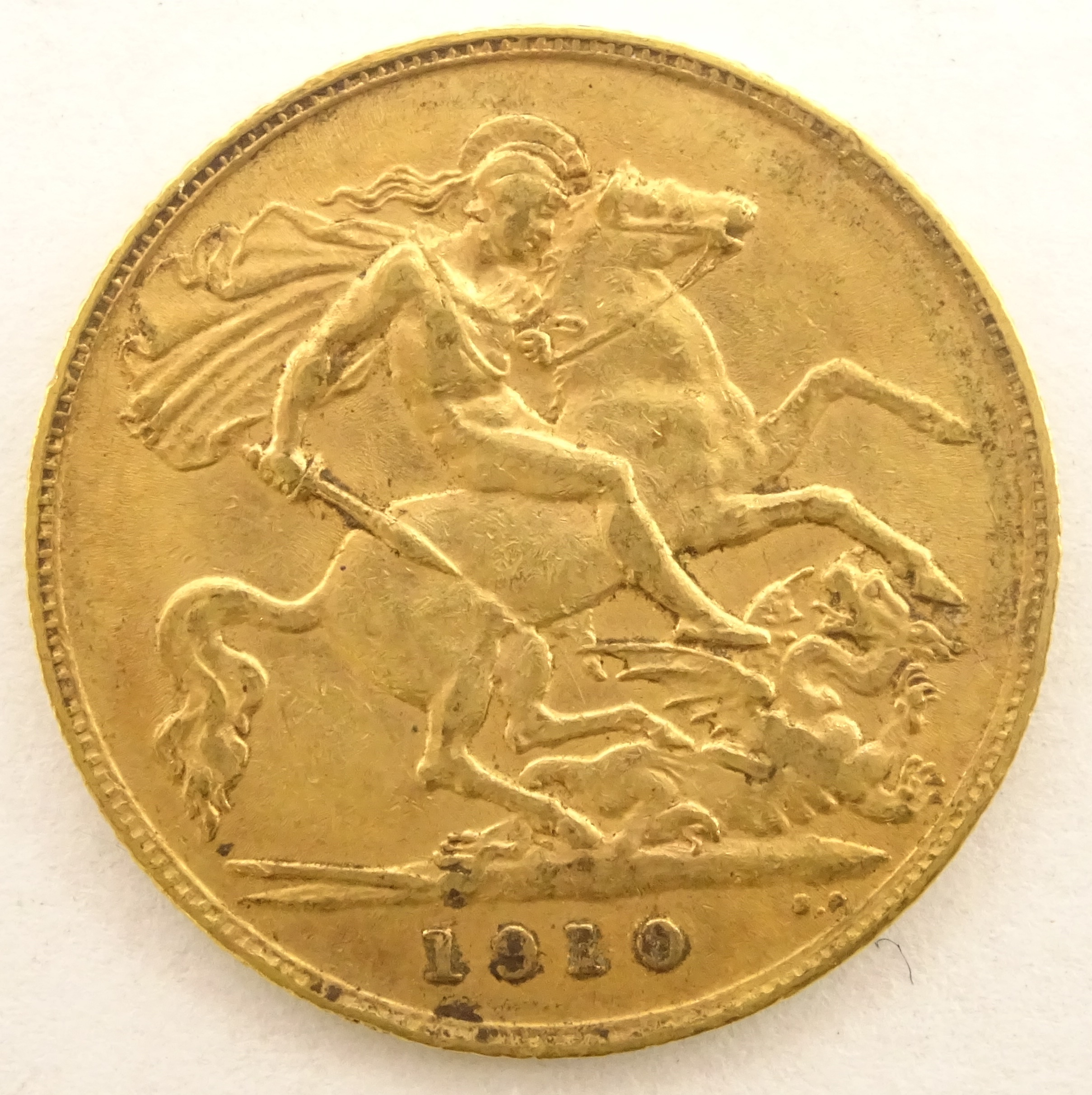 King Edward VII 1910 gold half sovereign Condition Report <a href='//www. - Image 2 of 2