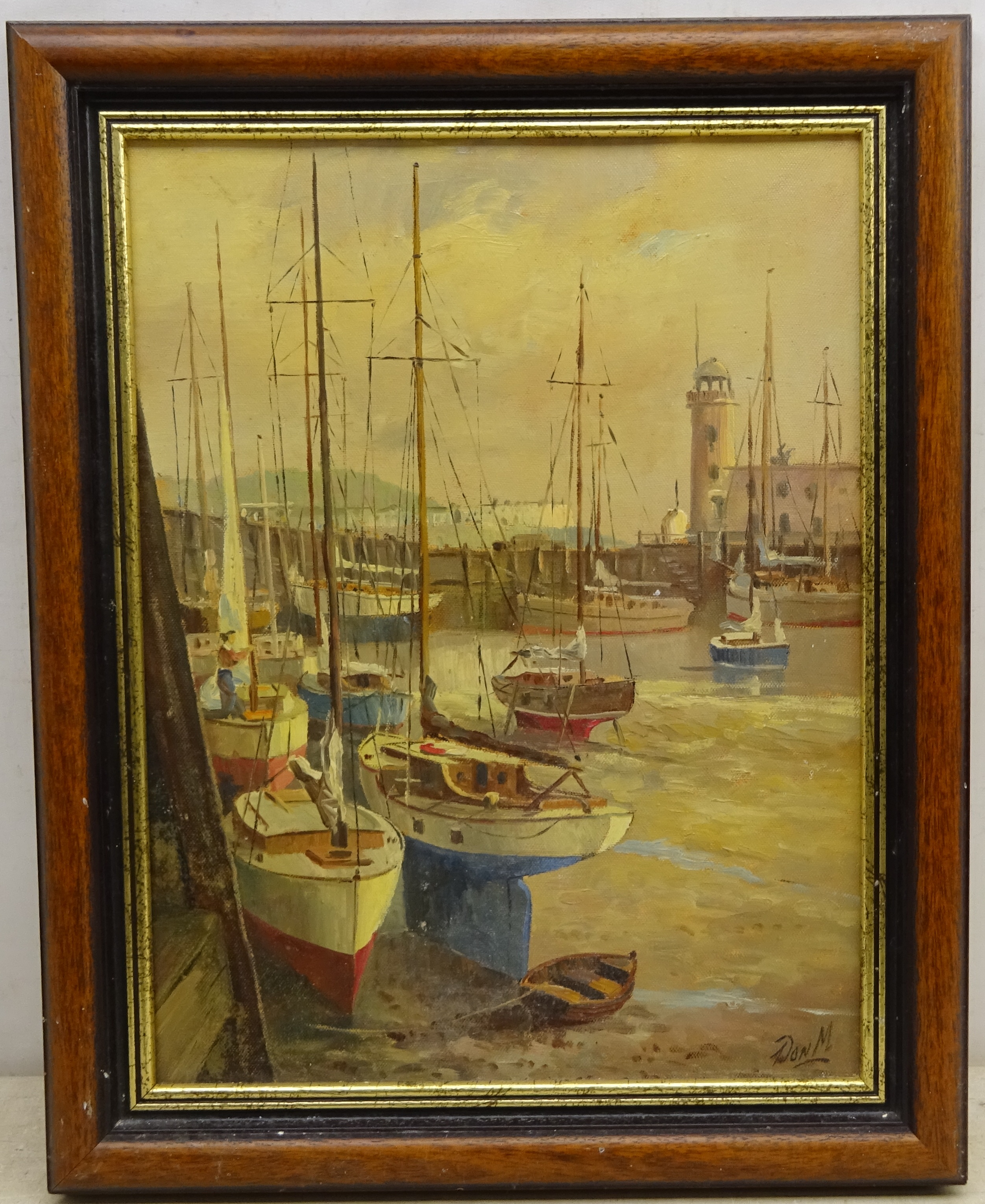 Don Micklethwaite (British 1936-): Pleasure Boats in Scarborough Harbour, - Image 2 of 2