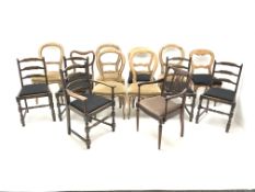 Fourteen mixed Victorian and later chairs (14) Condition Report <a href='//www.
