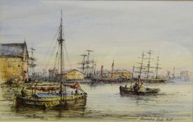 Max Parsons (British 1915-1998): 'Alexandra Dock, Hull' and 'Victoria Pier, Hull',