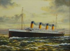 L Williams (Mid/late 20th century): Ship's Portrait - RMS Titanic,