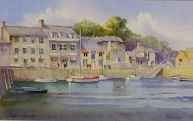 Kenneth W Burton (British 1946-): 'Padstow Cornwall',
