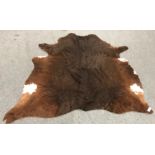 Brown and white cow hide, 220cm x 220cm Condition Report <a href='//www.