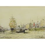 Max Parsons (British 1915-1998): ' Albert Dock Hull', watercolour signed and titled 23cm x 31.