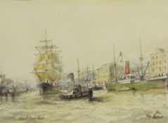 Max Parsons (British 1915-1998): ' Albert Dock Hull', watercolour signed and titled 23cm x 31.