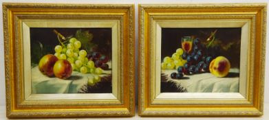 English School (Early 20th century): Still Life of Peaches and Grapes,