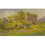 Kenneth W Burton (British 1946-): 'Nottingham Castle', watercolour signed and titled 11.5cm x 19.