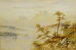 Edwin Earp (British 1851-1945): Loch scene with Fishing Boats, watercolour signed,