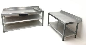 Stainless steel three tier preparation table,