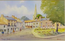 Kenneth W Burton (British 1946-): 'Pickering Yorkshire', watercolour signed and titled 13cm x 21.