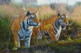 English School (20th century): Tigers on the Prowl,