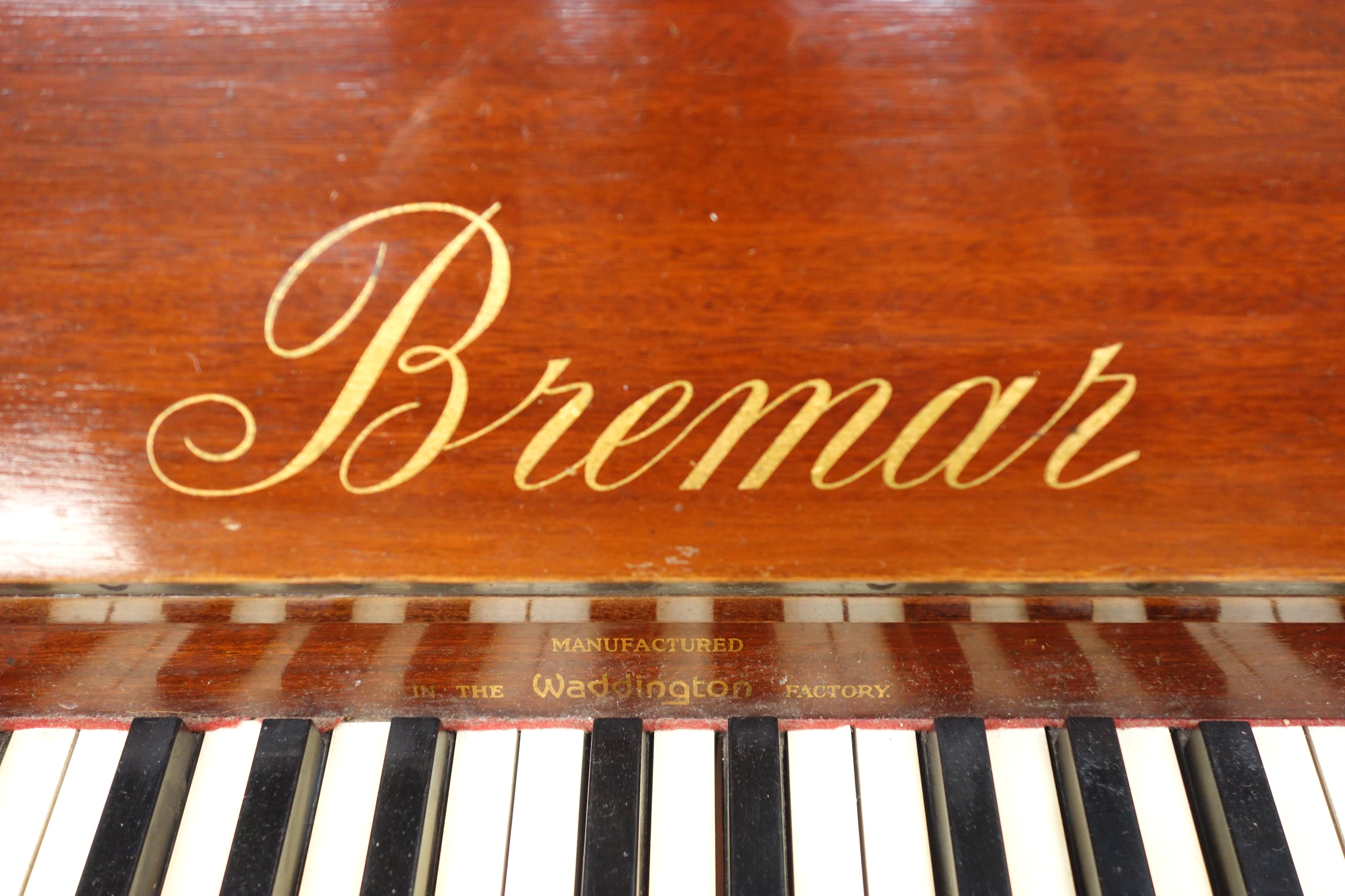 Waddington & Sons Ltd Model Two Bremar overstrung mahogany cased upright piano (W151cm, H127cm, - Image 3 of 9