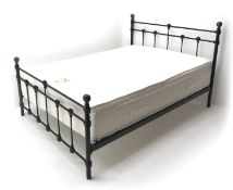 Victorian style 4'6" double bed with Myers Plaza mattress, W144cm, H107cm,