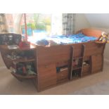 Harrods Gautier pirate ship cabin bed, with mattress, W130cm, H230cm,