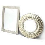 Sunburst wall mirror (D75cm) and a rectangular mirror (2) Condition Report <a