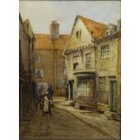 Frederick William Booty (British 1840-1924): Old Scarborough, watercolour signed and dated 1915,