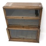 Early 20th century oak stacking library bookcase,