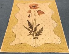 Wall hanging gold ground double sided tapestry,