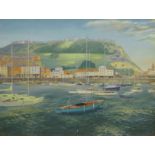 English School (Mid/late 20th century): Pleasure Boats in Scarborough Harbour,