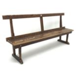 Early 20th century pitch pine pew, W183cm Condition Report <a href='//www.