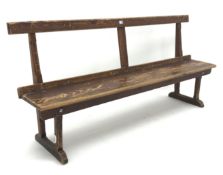 Early 20th century pitch pine pew, W183cm Condition Report <a href='//www.