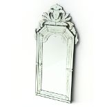 Ornate Venetian style wall mirror, W71cm,