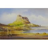 Kenneth W Burton (British 1946-): 'Lindisfarne Northumberland',