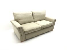 Alstons Venice three seat sofa, upholstered in stone chenille fabric,