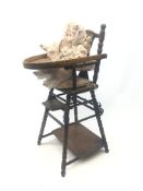 Vintage Metamorphic Dolls high-chair H65cm and doll Condition Report <a